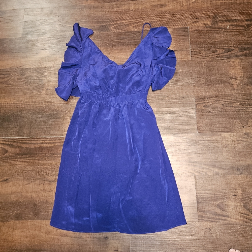 Annelore Ruffle Silk Dress